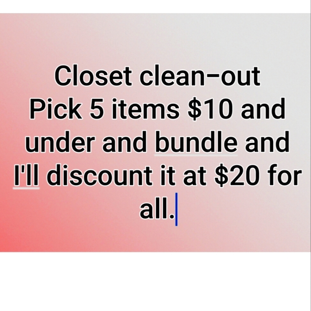 5 items for $20